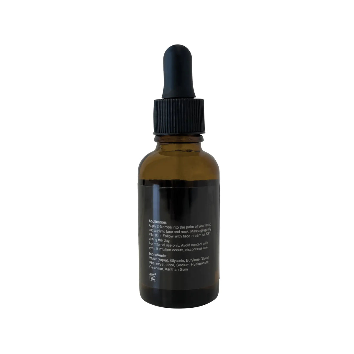 Back label of TruBare Beauty Hyaluronic Acid Serum