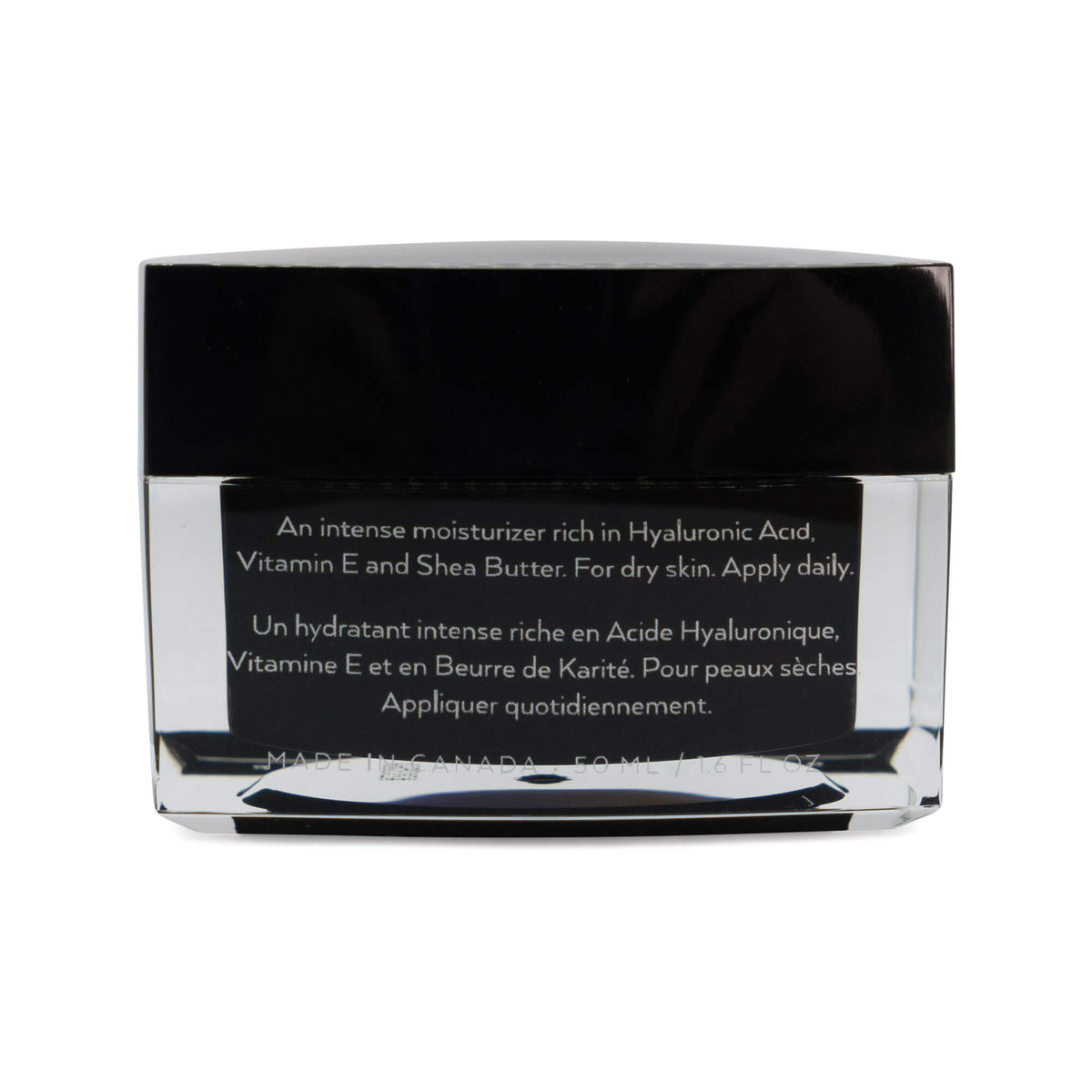 Back label of TruBare Beauty Hyaluronic Moisture Cream